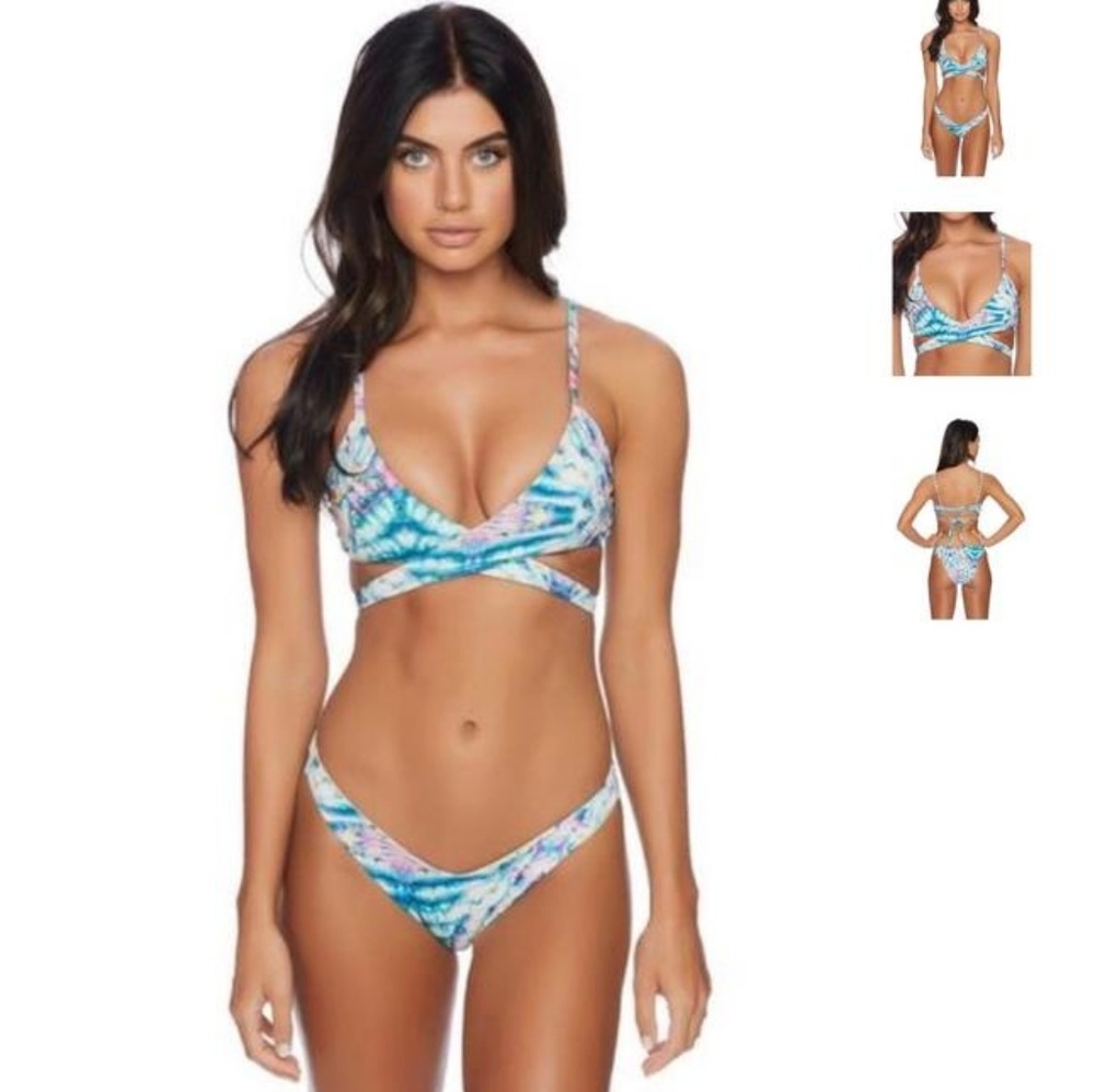 Reef Women's Tie-Dye Blue Teal Bikini Set